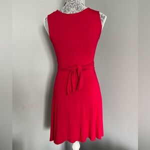 Elegant hot red dress - waist strap M